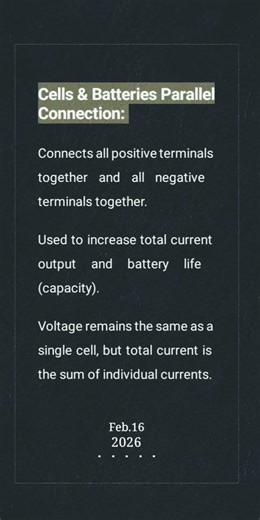 Cells & Batteries parallel connection