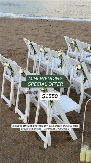 ✨ Previous Pricing Available Until End of May ✨ All couples who reserve before the end of May can still secure previous pricing for any 2026–2027 wedding date 💍 Comment “ROMANCE” and we’ll send you all the details. ✨ Endless Romance Package Old price: $1550 New price: $1799 (up to 20 guests) Included: • Wedding officiant • Filing of marriage license • 1 hour photography coverage • 60 lightly edited wedding photos • Decorated metal wedding arch • Silk rose bridal bouquet boutonnière • 10 decorat
