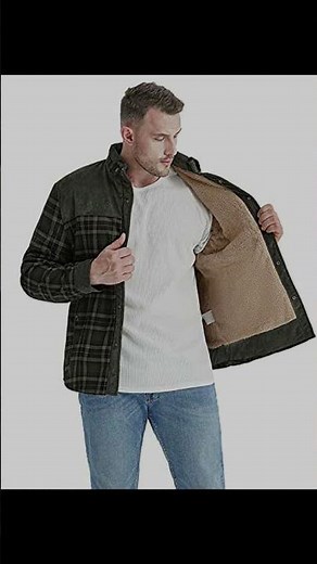 Introducing the Haellun Men s Long Sleeve Sherpa Lined Shirt Jacket