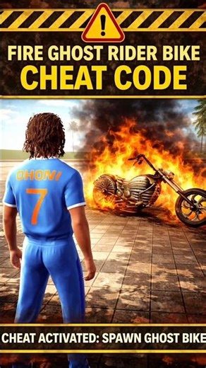 Fire Ghost Rider Bike Cheat Code 🔥 | Spawn Ghost Bike in Indian Bike Driving 3D