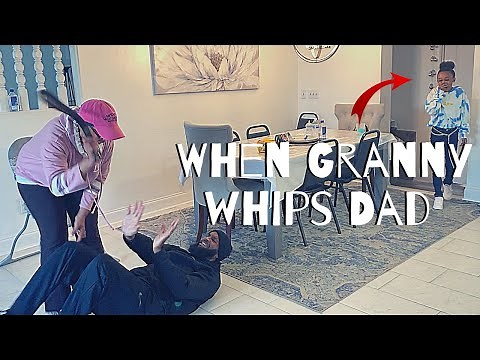 Granny Whips Dad For Accidentally Hitting Her With A Belt