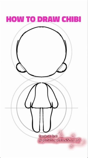 Chibi art Tutorial easy #chibi#chibistyle#chibitutorial#animation#animeeart#drawing#ibispaintx#art