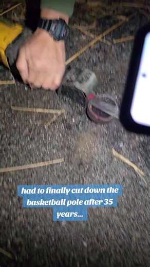 Cutting Down the Basketball Pole After 35 Years