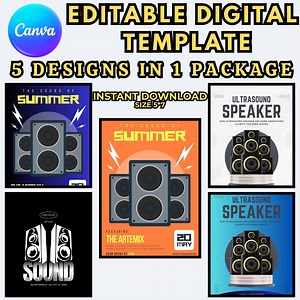 Speaker Media Kit Templates - Canva Editable Event Flyers (digital Download) - Etsy Canada