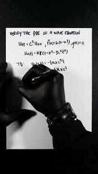 How to Verify the PDE of a Wave Equation