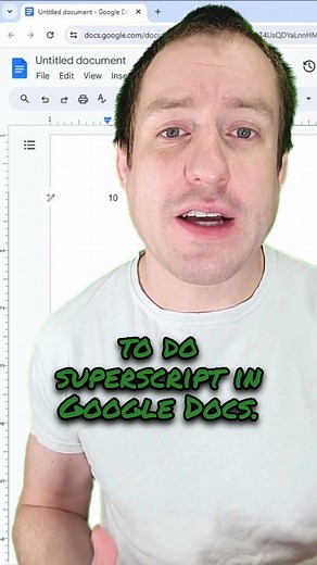 How to do superscript in Google Docs. #googledocstips #googledocs | google forms