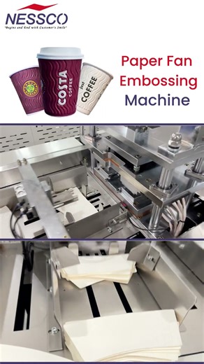 Paper Fan Embossing Machine | Brand Your Paper Cups With Attractive Way | Nessco Industries.
