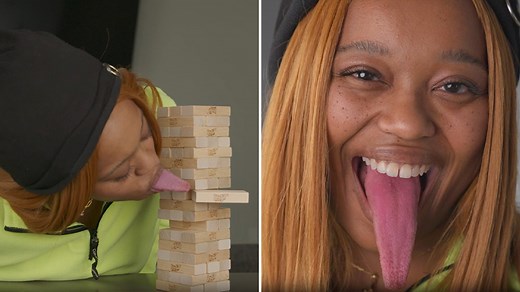 Woman with longest tongue loves making people "scream in horror" by showing it off