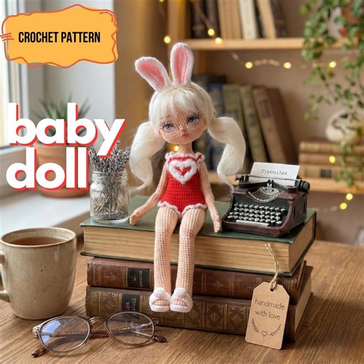 Cute Crochet Doll Pattern for Beginners | Handmade Amigurumi Girl Toy | Digital PDF Crochet Tutorial - Etsy