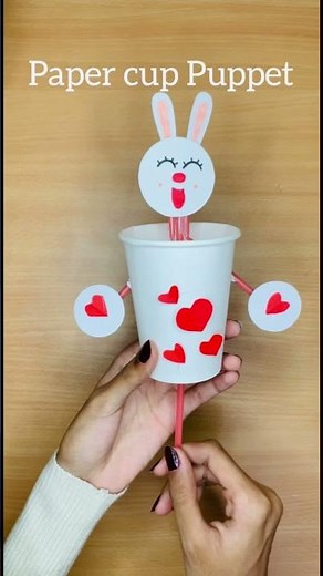 Make your own Paper cup Puppet #shorts #easycrafts #kidscraft