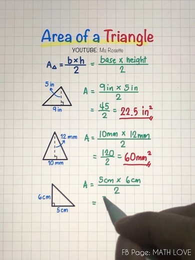 27K views · 599 reactions | Mastering Triangle Area Formulas in Minutes! #MathLove #geometry #triangle | Math Love | Facebook