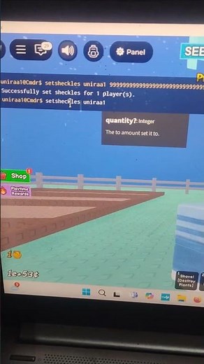 admin panel In Roblox Grow a garden mod