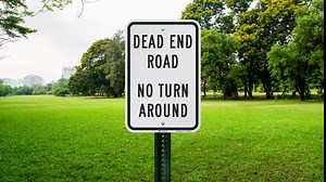 SmartSign - K-4165-EG-12x18-D2 "Dead End Road, No Turn Around" Sign | 12" x 18" 3M Engineer Grade Reflective Aluminum