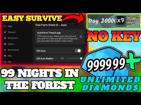 [⚡NEW] 99 Nights In The Forest Script *NO KEY* - Auto Play, Farm Diamonds, Autofarm, Godmode & More!