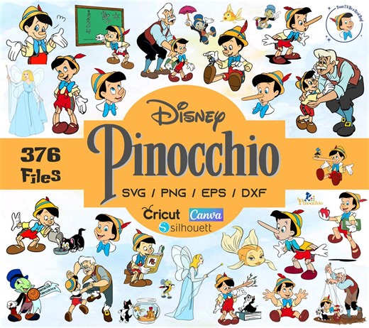 Pinocchio Svg, Penocho Svg, Geppetto Svg, Jiminy Cricket, Pinocchio Villains Svg, Layered Svg, Cut File, Cricut, Png, Cutting File, Clipart - Etsy
