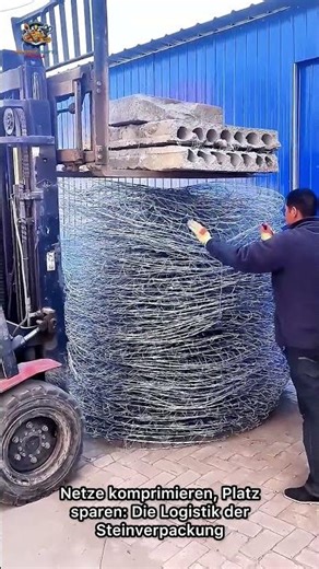 Netze komprimieren, Platz sparen: Die Logistik der Steinverpackung