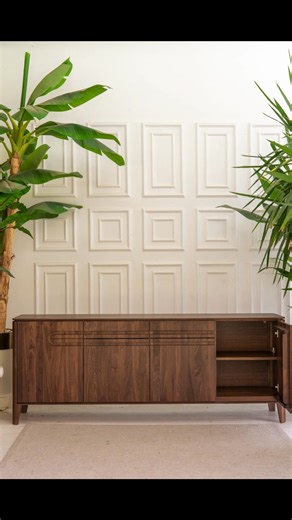 Mid-century elegance, redefined. Crafted from solid American walnut and white oak, the Gala Sideboard pairs timeless form with modern functionality — featuring sculpted handles, soft-close details, and seamless proportions built for contemporary living. | Moss Design