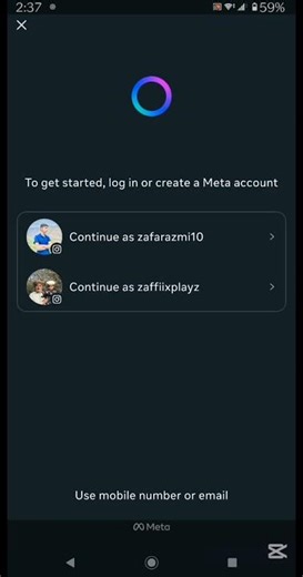 Meta AI Account Create in Mobile App