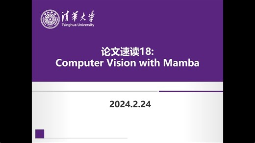 论文速读18：Computer Vision with Mamba