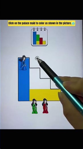 Click on the palace maid to color as shown in the picture.#shorts #youtubeshorts #shortvideo