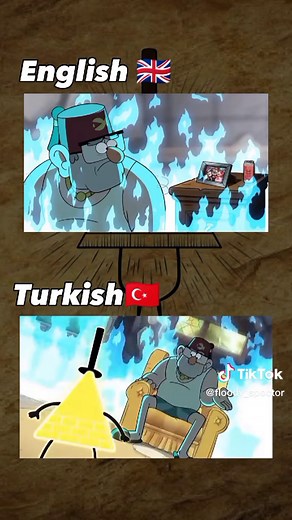 Bill Cipher Death Scene in English and Turkish