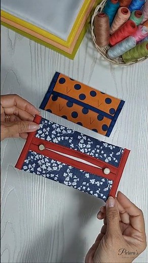 Easy DIY Small Size Tissue Holder | Pouch Bag / Pocket Tissue Holder Sewing Tutorial