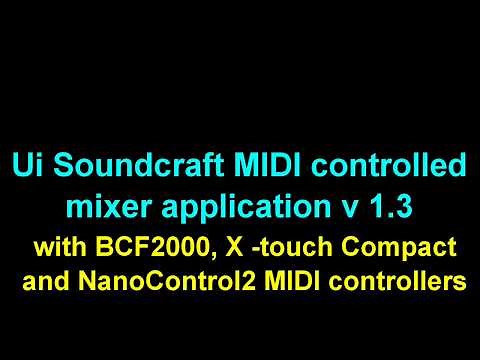 Ui Soundcraft MIDI mixer application - connect and control your Ui Soundcraft mixer via MIDI