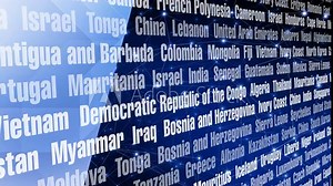 News background connected lines of country names around world for breaking news and travel inspiration journey concept for global adventure and cultural diversity