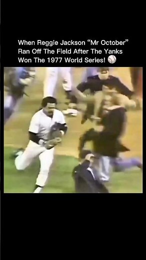 When Reggie Jackson Ran Off The Field When The Yankees Won 1977 World Series #fyp