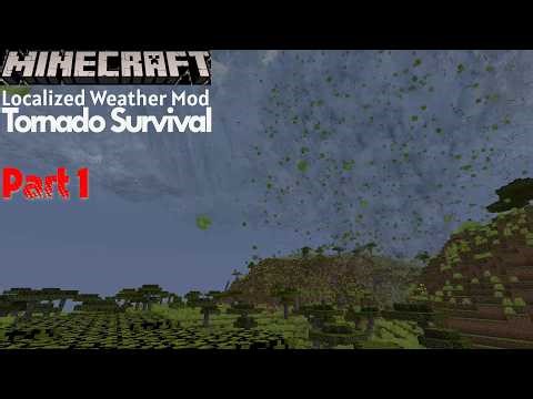 Surviving Extreme Weather in Minecraft LIVE | Localized Weather Mod Part 1