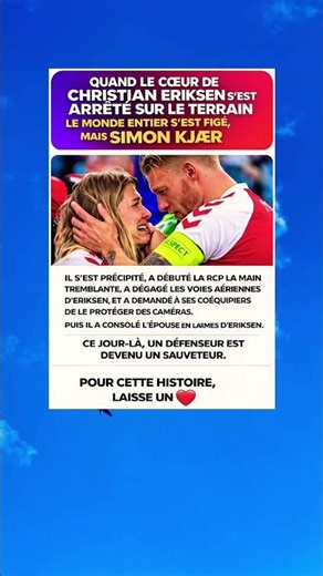 Quand Eriksen s’est effondré… Simon Kjaer est devenu un héros ❤️ #youtubeshorts