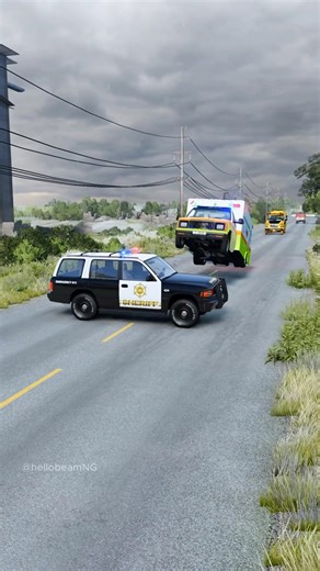 Sirens cars driver crashes part1129 #shortvideo #automobile #beamngdrive #police #siren #gaming