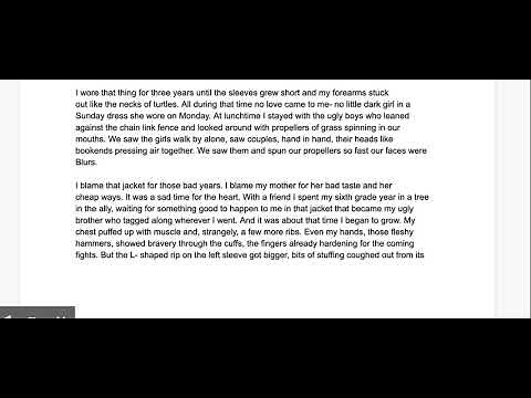 The Jacket by Gary Soto Audio Reading