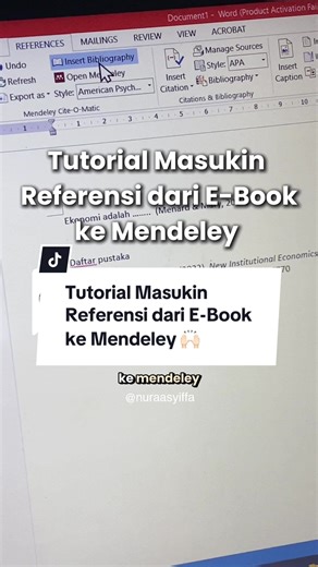 Cara Masuk Referensi E-Book ke Mendeley