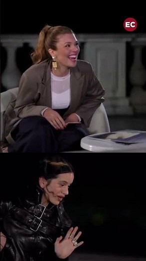 El susto de Rosalía al ver una cucaracha mientras hacía una entrevista en Brasil