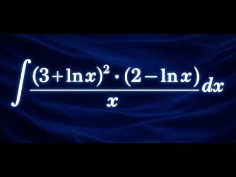 How to solve integral of (3 + ln x)^2 (2 - ln x) / x