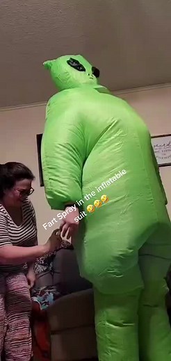 Fart Spray Prank on My Sister in Inflatable Costume