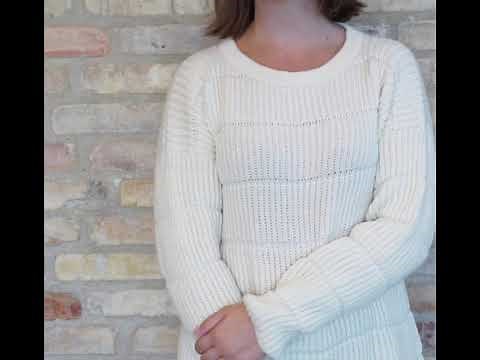 Free knitting pattern: Patent knit sweater by Rito Krea