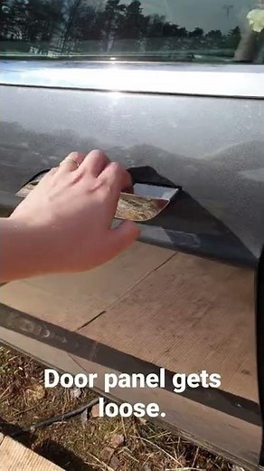 Tesla 2017 Model S door panel problem - upon closing gets loose, prevents the handle from working.