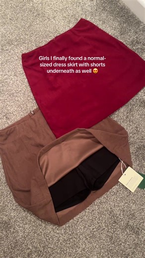 Normal-Sized Dress Skirts with Shorts Underneath
