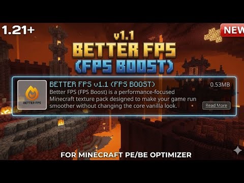 BETTER FPS BOOSTER FOR MCPE | Fps boost & No Lagg