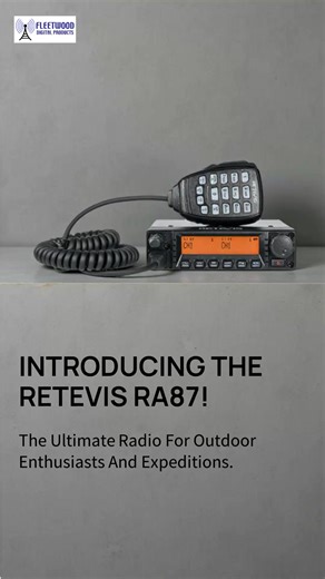 Elevate your communication with the Retevis RA87! 🚙📡 40W power, 20 km range, and 30 channels ensure clarity anywhere! . . https://www.fleetwooddp.com/products/retevis-ra87-40w-powerful-long-range-usa-gmrs-mobile-radio #FleetwoodDigital #hamradio #hamr #cbradio #prepper #trucker | Fleetwood Digital Products