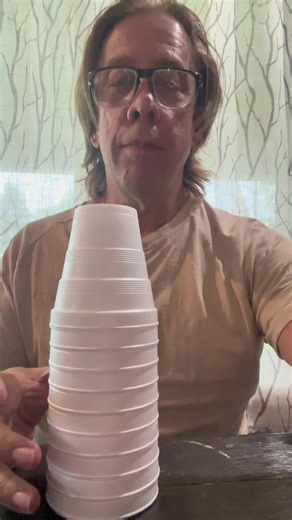 12 seconds - styrofoam cups… What’s your best time? #keithwann #stacking #familydad #asl #championoftheworld