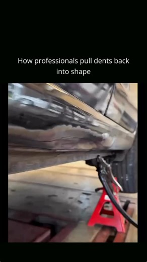 EXPLAINERS | FACTS | KNOWLEDGE on Instagram: "Repairing car dents without completely replacing panels is both an art and a science. The method shown here uses a technique known as stud welding dent repair. Metal studs are spot-welded directly onto the dented surface, and a pulling tool is then attached to these studs to gently but firmly draw the metal back into shape. This is especially effective for larger dents where traditional paintless dent repair won’t work. This method allows technicians