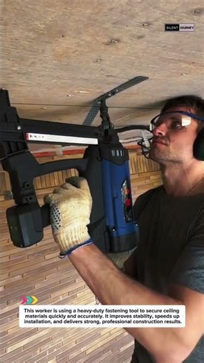 Insane Ceiling Fastening Tool! Precision Construction Work 🔥
