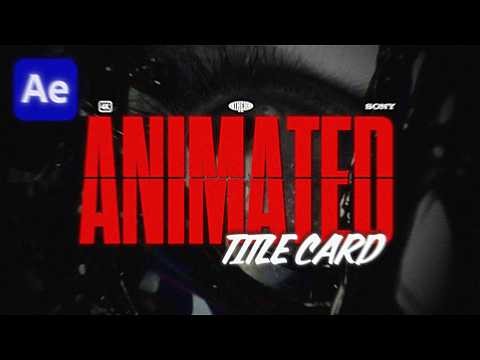 Make this GRUNGY Animated Title Card! (After Effects Tutorial)
