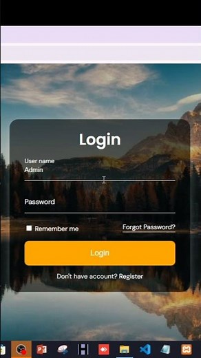 Modern Login Page in HTML & CSS | Transparent Login Form | Login Page with Background Image #htmlcss