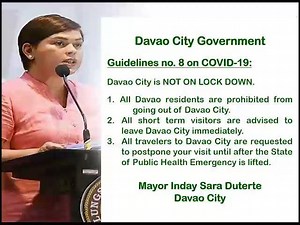 Guidelines no. 8 on COVID-19 #DCDR87_5 #DavaoCityDisasterRadio | City Government of Davao