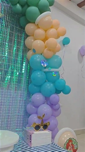 Mermaid theme birthday decoration idea #trending #viral #ytshorts #shorts #birthday #decoration