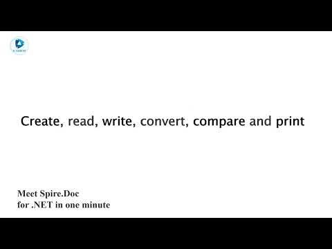 Spire.Doc-Easy to Operate Word Document in C#